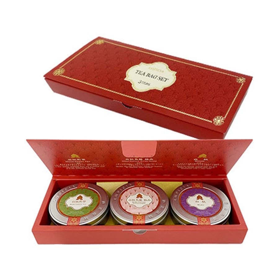 【日本直郵】 日本 lupicia 綠碧茶園 春季限定 蜜桃茶小圓罐茶包禮盒 3罐裝/盒