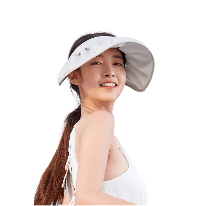 【中国直邮】VVC 贝壳防晒帽 箍帽两用UPF50+( 霁月白)