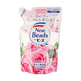 日本KAO花王 除臭柔软洗护合一 洗衣液 手洗洗衣机均可 补充装 玫瑰木兰香 650g