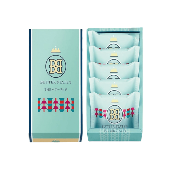 【日本直郵】日本 BUTTER STATES 人氣伴手禮 經典款 濃厚奶油厚燒餅乾 5枚入