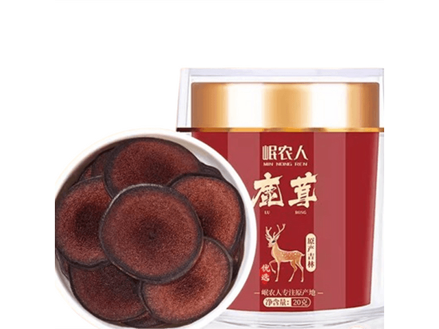 中国直邮】岷农人鹿茸片20g/罐红粉干片鹿茸血片吉林整根泡酒料药材鹿角