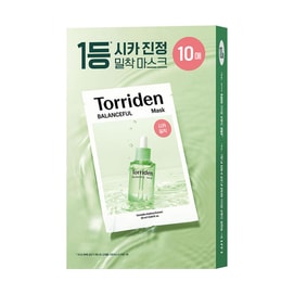 韓國TORRIDEN桃瑞丹 積雪草精華液面膜 10片入 保濕補水 鎮靜舒緩泛紅 修護屏障 敏感肌【化解NO.1】