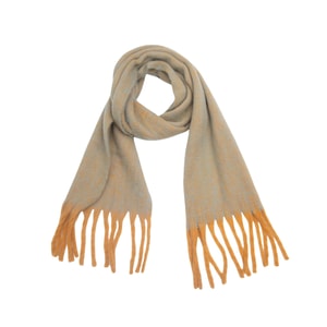 【中国直邮】 HSPM 2025秋冬季新款圈圈纱粗流苏夹花围巾披肩 1件 军绿色F