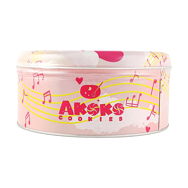 AKOKO 浪漫双拼曲奇 小花黄油曲奇饼干 原味+墨红玫瑰味 礼罐装 560g 【配料干净】【精致伴手礼】 6