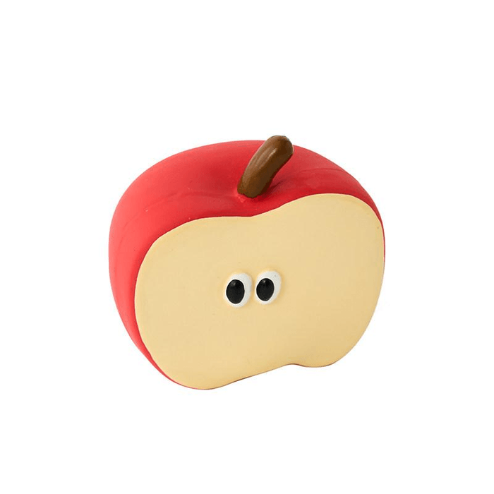【中国直邮】 ZEZE 狗狗啃咬玩具磨牙耐咬发声解闷咬胶玩具小型犬半半苹果乳胶发声玩具 8*5*5cm