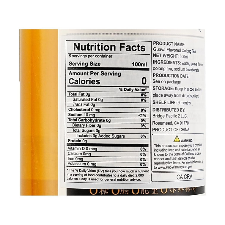 구아바 향 우롱차 16.91온스 *6개【6팩】【설탕 0칼로리 0지방】 4