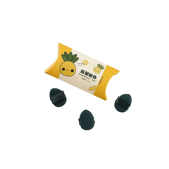 YaoZhi Mini Pineapple Pie Cushion Sponge (3pcs/Box)