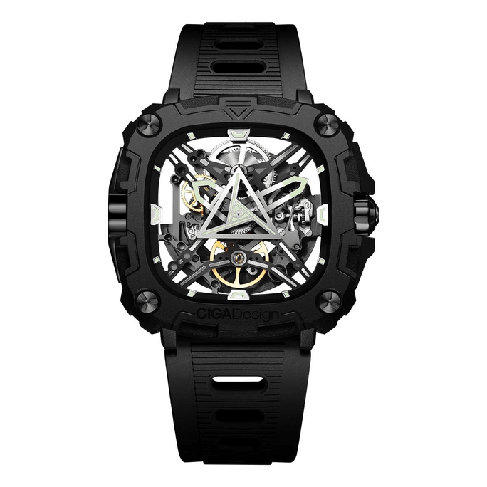 Watch Series X·Eye Of Horus Black Automatic Mechanical Watch Original Design Exquisite Gift box Silver