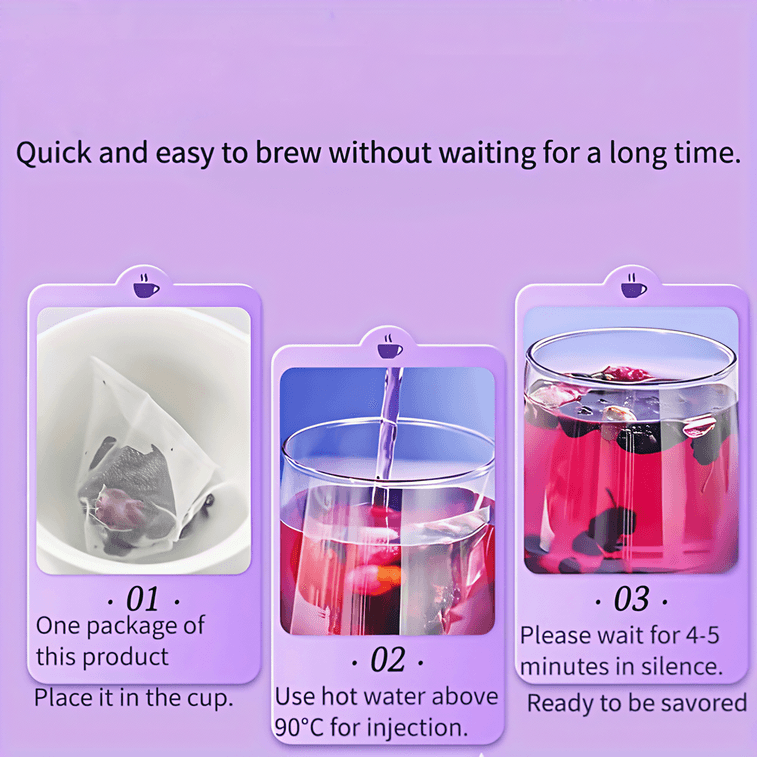 【Expédition directe du Canada】 Sifanda Mûre de Goji Noir et Rose Thé 3.53oz(100g, 5gx20P), Sachets de thé individuels pratiques à infuser, Thé santé pour femmes riche en anthocyanes, Cadeau pour amateurs de thé, Thé pour déesse Boisson relaxante d'après-midi 3