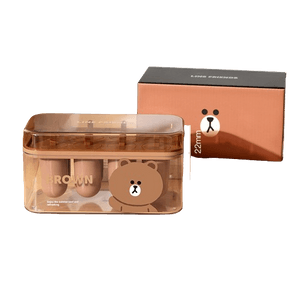 【中国直送】LINE FRIENDS 夏新作 製氷皿 キッチン アイスキャンディー型 家庭用 自家製アイスクリーム アイスストレージボックス 製氷と氷保管 アーティファクト ブラウンスタイル アイスキャンディー 8グリッド