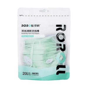 High Tensile Household Bagged Anti Caries And Anti Decay Dental Floss With Double Line Fresh Mint 200 Sticks [effectively Reduces Plaque Formation, Carnivorous Occlusion, Freshens Breath]