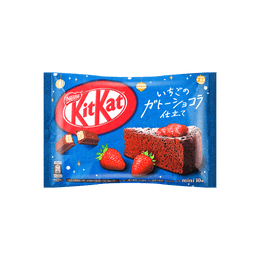 日本NESTLE雀巢 KITKAT 夹心威化饼干 草莓巧克力蛋糕味 10枚装【含酒精 朗姆酒调味】【期间限定】