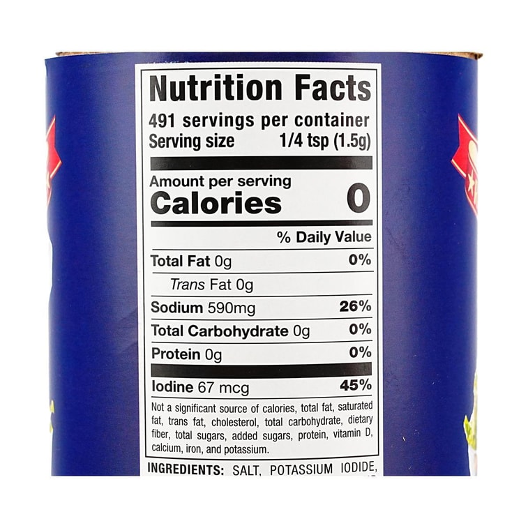 Iodized Salt, 26 oz 3