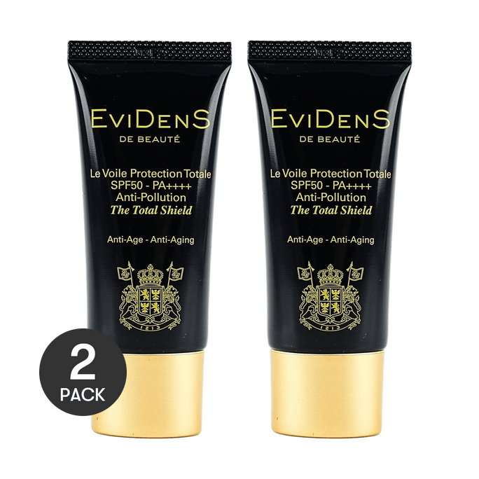 法國EVIDENS DE BEAUTE伊菲丹 抗光老精華高倍防曬乳 SPF50·PA++++ 30ml*2 外防內養敏感肌 包裝隨機【超值裝】