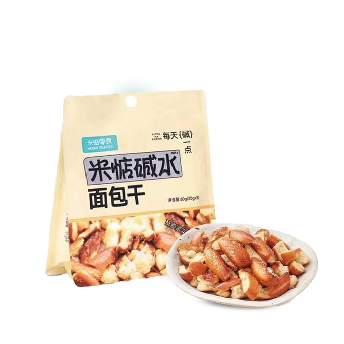 【中国直邮】米惦 碱水面包干60g