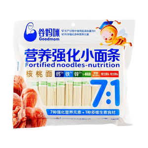 穀媽咪 寶寶輔食幼兒麵 營養強化7:1核桃麵 280g