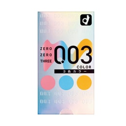일본 OKAMOTO 오카모토 003 초박형 안전 콘돔 3색 투명 12개입
