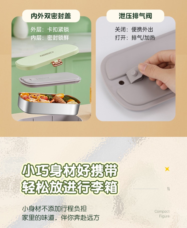 Heating electric rice cooker portable-green 1 unit