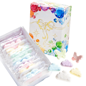 Cloud Butterfly Pastry, 100g (10 Pcs) | Handmade Macaron 6-Color Cotton Candy, Soft & Chewy Puff Gummy, Sweet But Not Greasy, High-End Afternoon Tea Dessert
