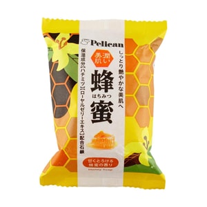 日本PELICAN 全家用香皂 美肤洗颜沐浴洁面皂 超浓密泡沫 蜂蜜 80g