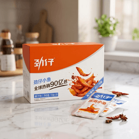 华文食品 劲仔小鱼 酱汁味 20包入 240g 湖南特产