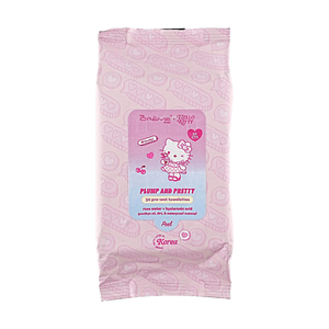 the CREME shop Hello Kitty玫瑰玻尿酸卸妆湿巾 30片【温和清洁】【补水保湿】