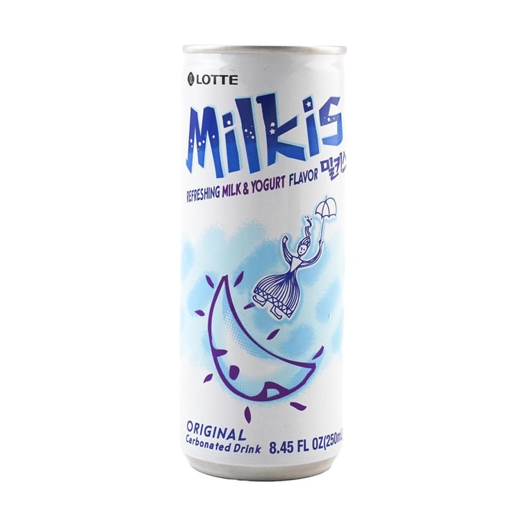 韓國LOTTE樂天 MILKIS妙之吻 牛奶碳酸飲料 蘇打汽水 原味 250ml【0脂】【包裝隨機發】 12