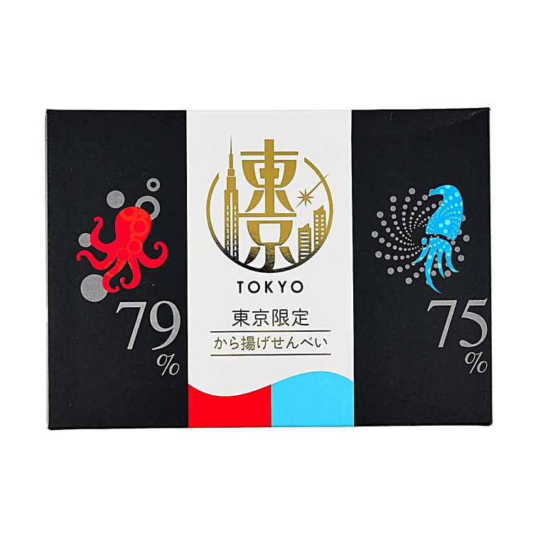 東京限定シーフードせんべいギフトボックス、タコ＆イカ味、2.11オンス 3