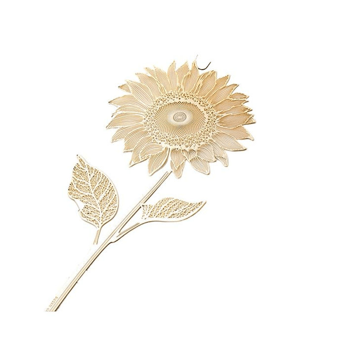 【中国直邮】 中国美院 美院 美术学院文创夺魁向日葵书签精致高考老师女小礼物*1件