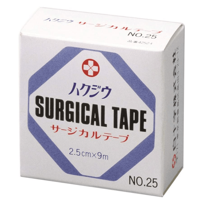 Hakujyuji Surgical Tape No.25 [2.5cm × 9m, 1 roll]