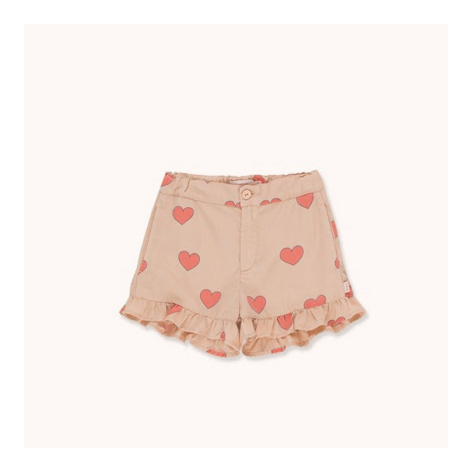 엄마는 나를 사랑해 어린이 하트 러플 반바지 라이트 누드 레드 199 8