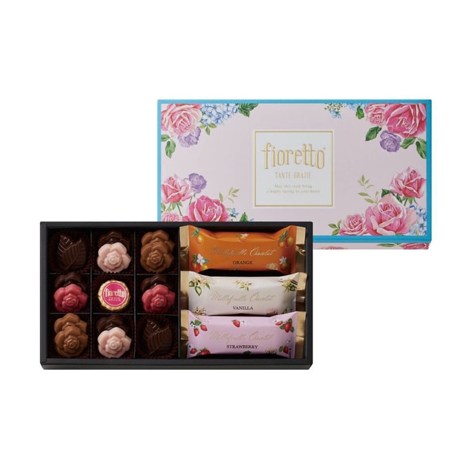 Morozoff White Day Limited FIORETTO Rose-Shaped Chocolate & Mille-Feuille Gift Box 20 Pieces
