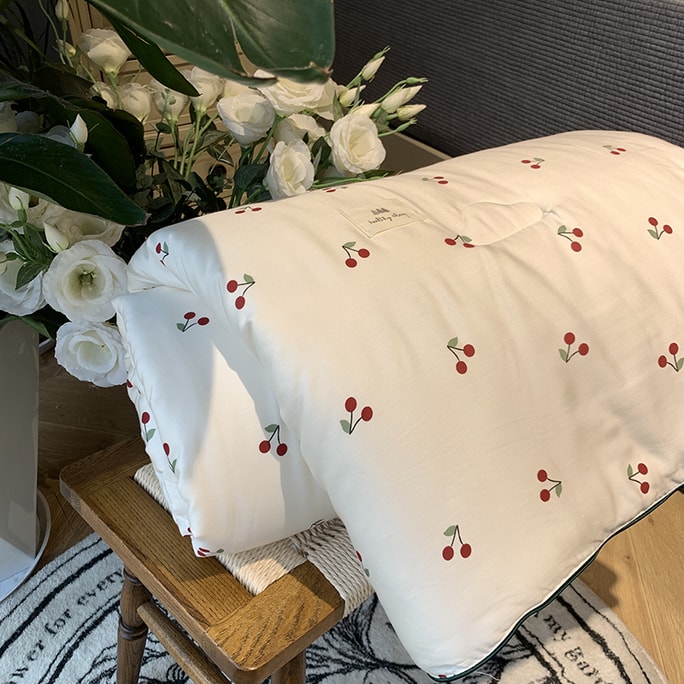 Lyocell Fiber Cooling Quilt Cherry Queen Size