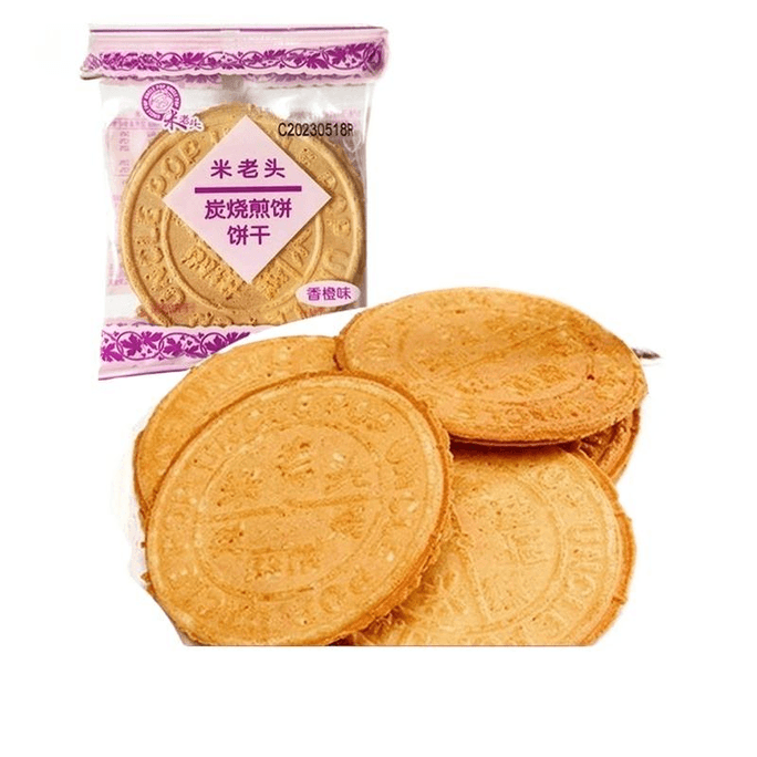 Rice Old Man Charcoal Pancake With Orange Flavor 150g*1 Piece