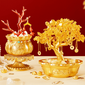 Money Tree Incense Burner Bonsai Fragrance Lucky Decor New Year Gift 1 Piece