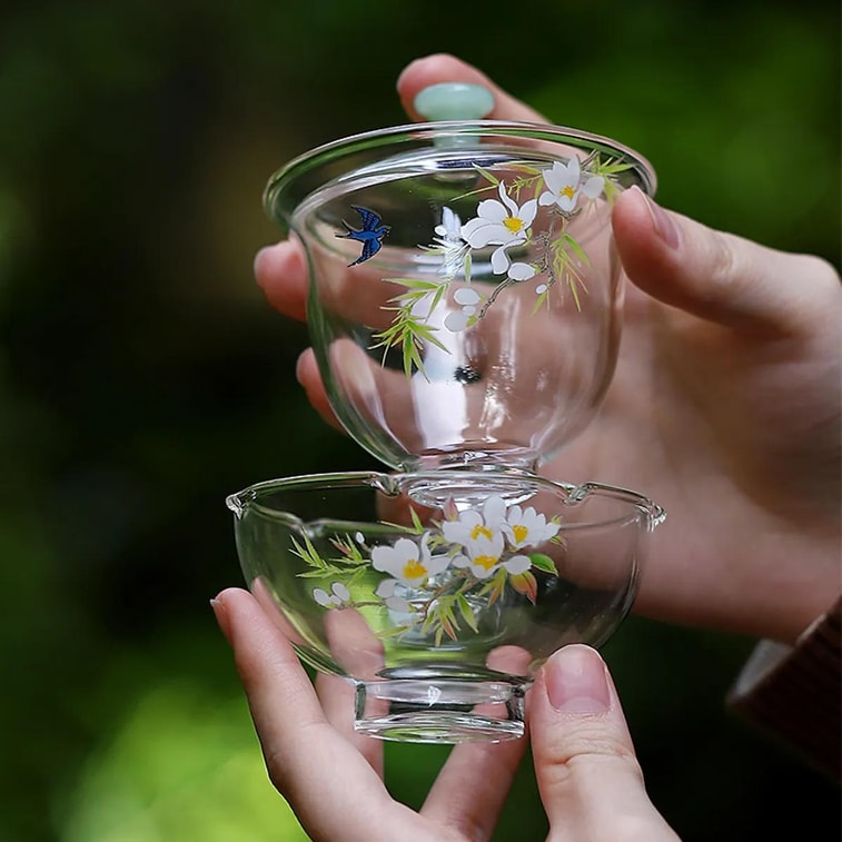 川島屋 春ガラス茶器セット 安慶 一人用セット 耐熱ガラス 功夫茶器 6