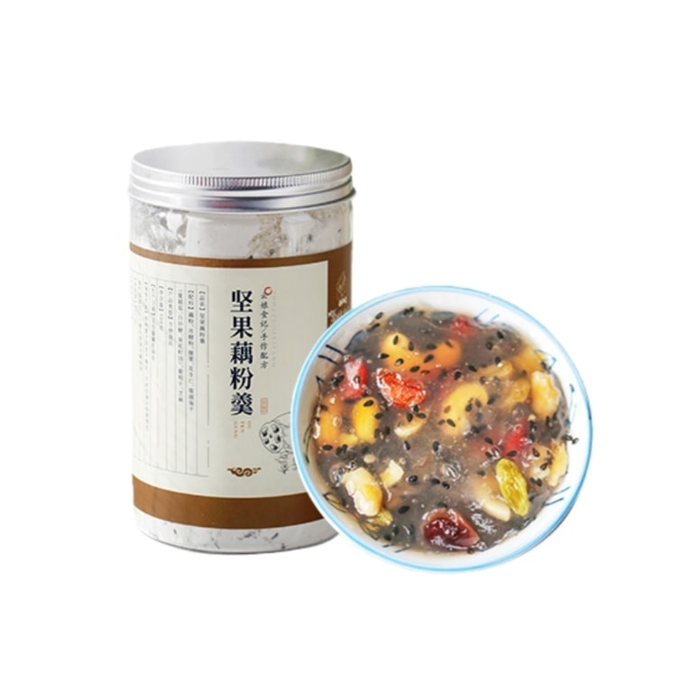 【中国直邮】 云娘食记 坚果藕粉羹 【五谷水果核桃羹】 即食冲饮代餐 500g/瓶