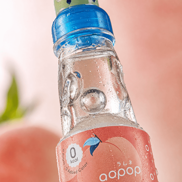 Ramune Marble Soda, Yuzu Flavor+Lychee Flavor+Peach Flavor, 6.76 fl oz*6【3 Flavors 6 Combo Packs】【0 Sugar 0 Fat】 7