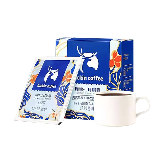 瑞幸咖啡 精品挂耳咖啡 美式风味+加浓美式风味 6袋 60g