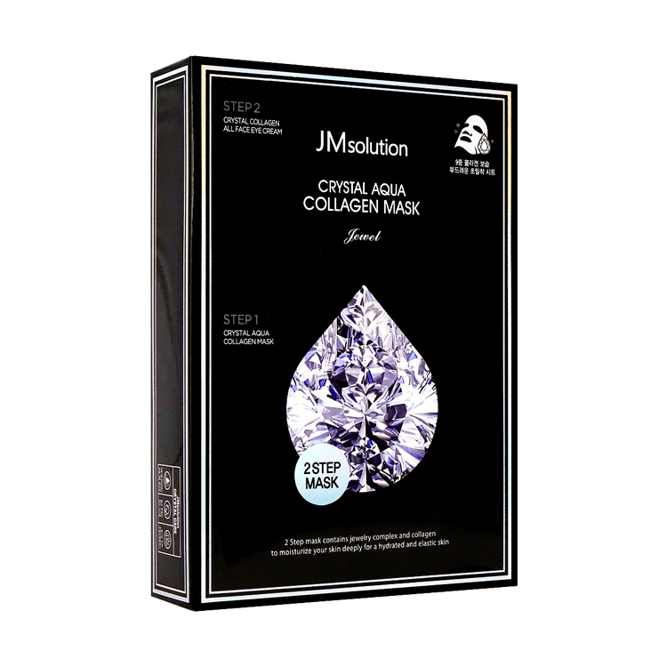 韩国jm Solution肌司研水晶水胶原蛋白宝石面膜奢华版10片入 亚米
