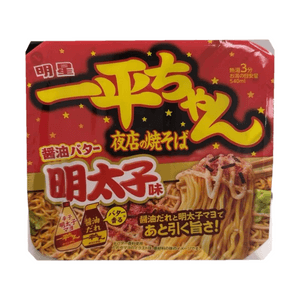 Ippei-chan Night Shop Yakisoba, Soy Sauce, Butter, Mentaiko Flavor, 127g *12 Best Before:01/03/2027