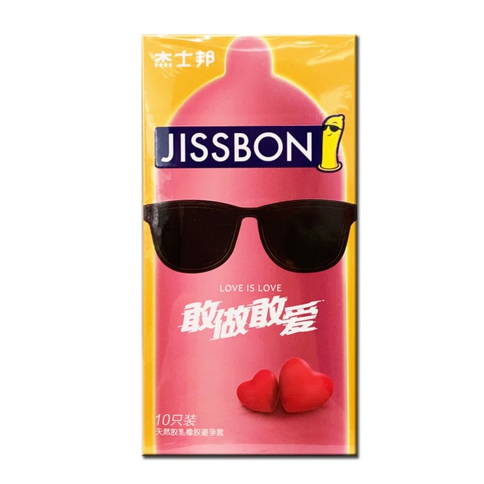 [진품 및 정품] JISBOND Dare to Do Dare to Love 콘돔 초박형 콘돔 콘돔 커버 슈퍼 윤활 및 슈퍼 부드러운 가족 계획 용품 10 팩