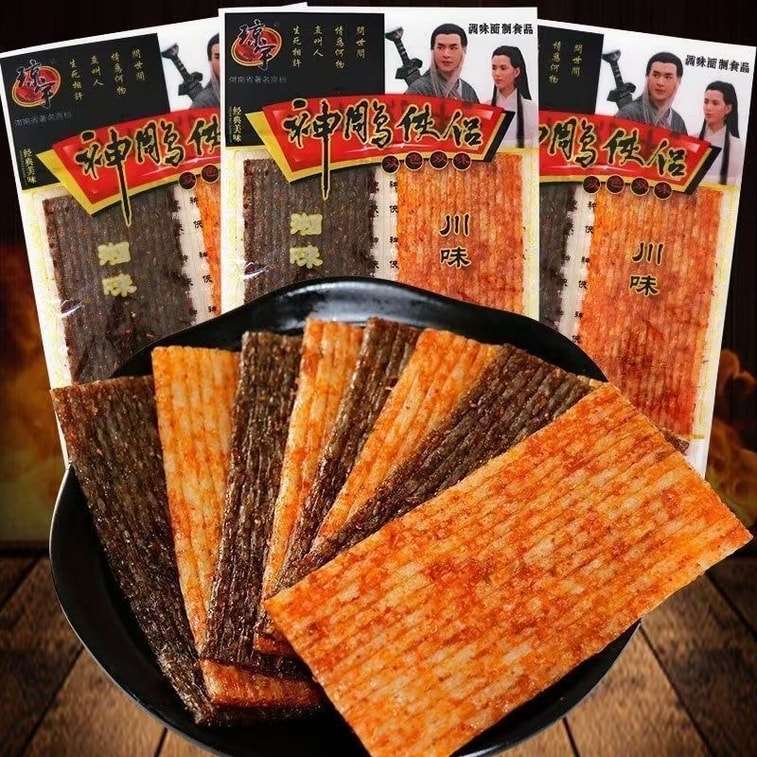 琼宇 【童年怀旧】经典电视 神雕侠侣 辣条 香辣片 16g*6包 辣条 9