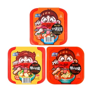 与美自热火锅 麻辣味+番茄味+金汤味 3件套 425g*3盒 1275g【超值装】