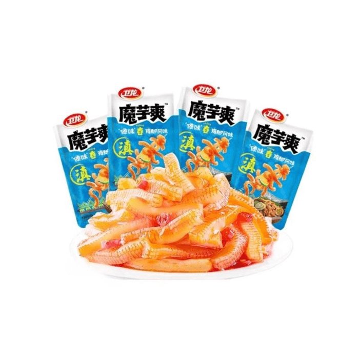 Konjac Refreshing Vegetarian Beef Tongue, Passion Fruit, Spring Chicken Feet Flavor Snack 16g*6 Bags