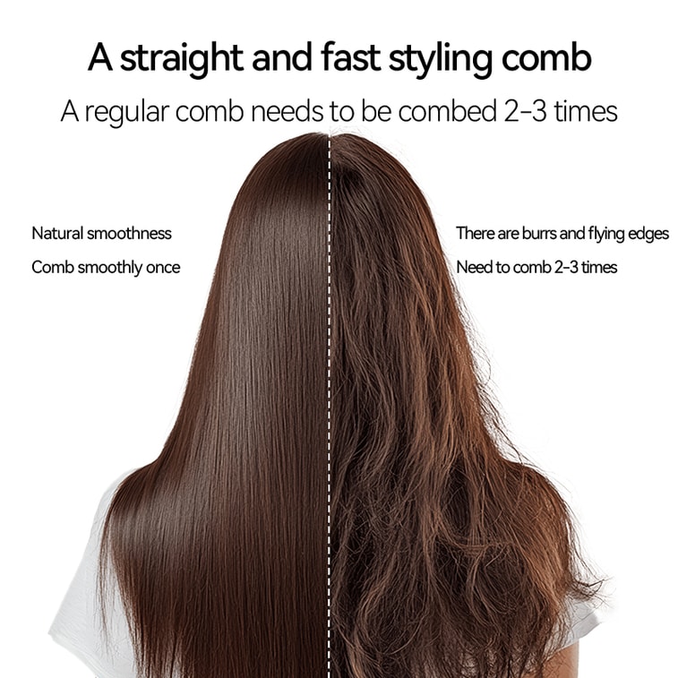 金米 直板夾 捲髮棒 持久電梳子 不傷髮 家用小型直髮梳 KD680C 1台 4