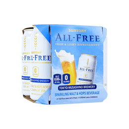 【Non Alcoholic Beer】All free Sparkling Malt and Hops Beverage 4pack 1400ml
