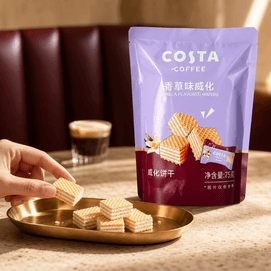 COSTA咖世家 香草味威化饼干 75g【清甜香草】【酥脆多层】