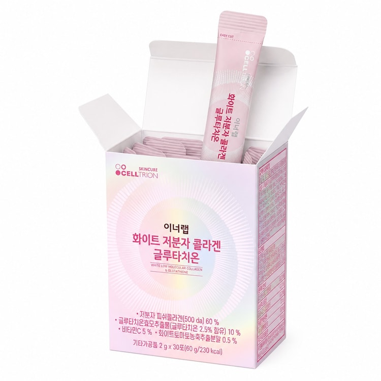 inner lab glutathione 韩国直邮】 韩国CELLTRION Inner Lab White 低分子胶原蛋白谷胱甘肽,2g x 30包- 亚米