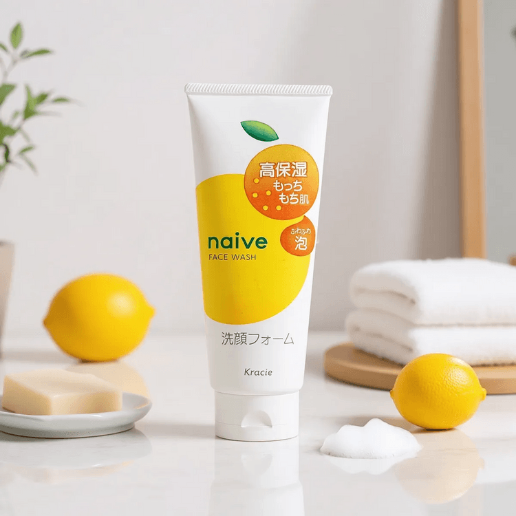 ボディ・フェイスケア chaynay KRACIE Naive Facial Cleansing Foam, 4.6 oz.Yuzu Scent - For Dry